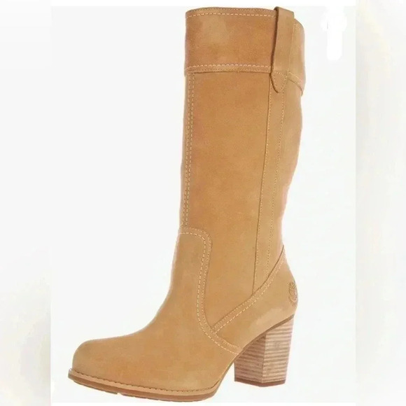 Timberland women’s  Rudston Pull On Leather Suede Waterproof boots Sz 9.5 camel - Picture 1 of 16